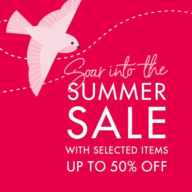 Soar into the summer sale with selected items up to 50% off - F.Hinds