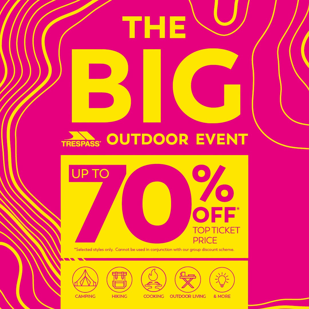 Trespass  The big Outdoor Event Up to 70% Off