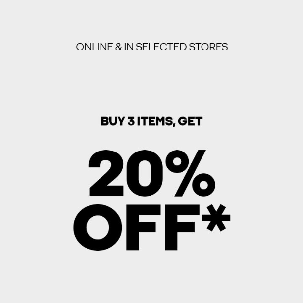 Jack &Jones | Buy 3 items and get 20% off